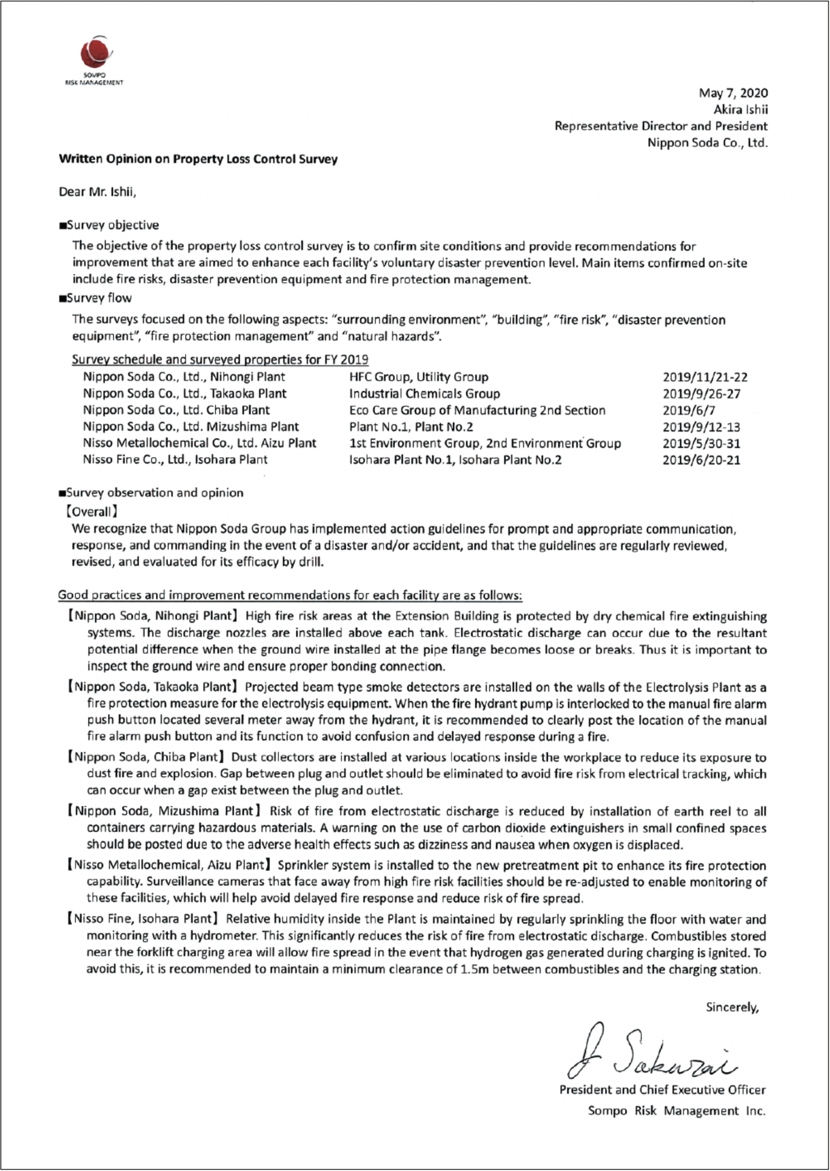 Opinion on Disaster Prevention Assessment Survey